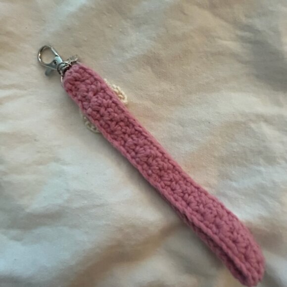 Handmade Crocheted Wristlet, Made with Love :) - Picture 4 of 4